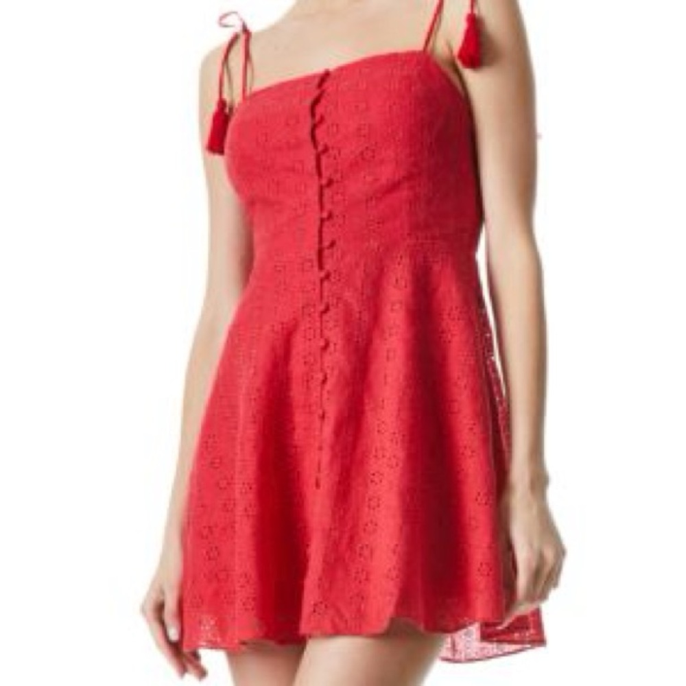 Alice + Olivia Ruby Spaghetti Strap Mini Sundress - image 1